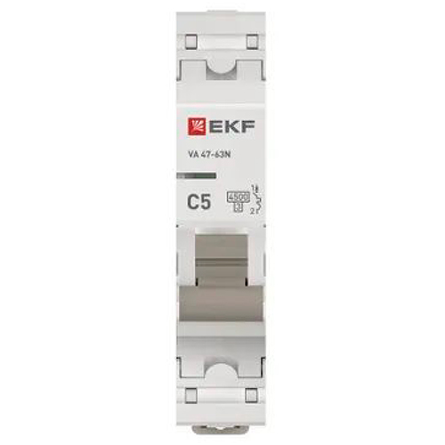 Автомат 1Р 5А C 4,5кА ВА47-63N EKF PROxima