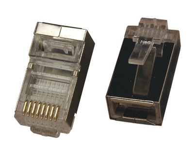 Разъем Jack компьютерный RJ45 8(8) Cat5e прозрачный экран 7шт