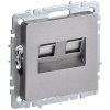 Брайт сталь розетка RJ45 скрытая 2-ая 
