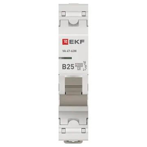 Автомат 1Р 25А B 4,5кА ВА47-63N EKF PROxima