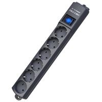 Фильтр сетевой 6-мест 3м ПВС 3*1,5 графит выкл Pilot S-max, 3,5кВт