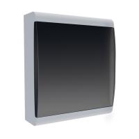 Бокс 24мод навесной белый черная прозрачная дверь IP41 SlimBox EKF