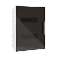 Бокс 24мод встраиваемый белый черная прозрачная дверь IP40 FRAME DKC