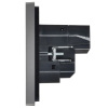 Фортепиано сталь розетка скрытая 1-мест заземление шторки USB IP20 18Вт